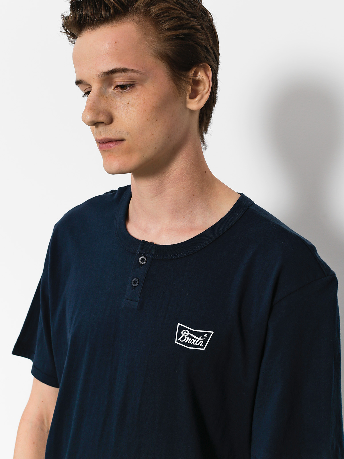 T-shirt Brixton Stith Henley (navy)