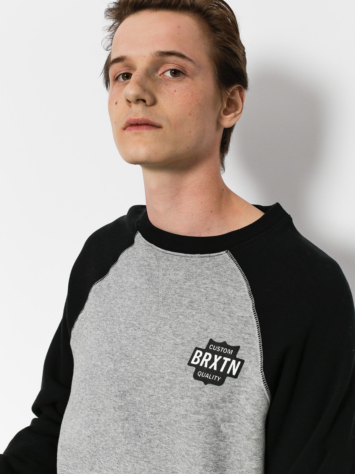 Bluza Brixton Garth Intl Crew (heather grey/black)