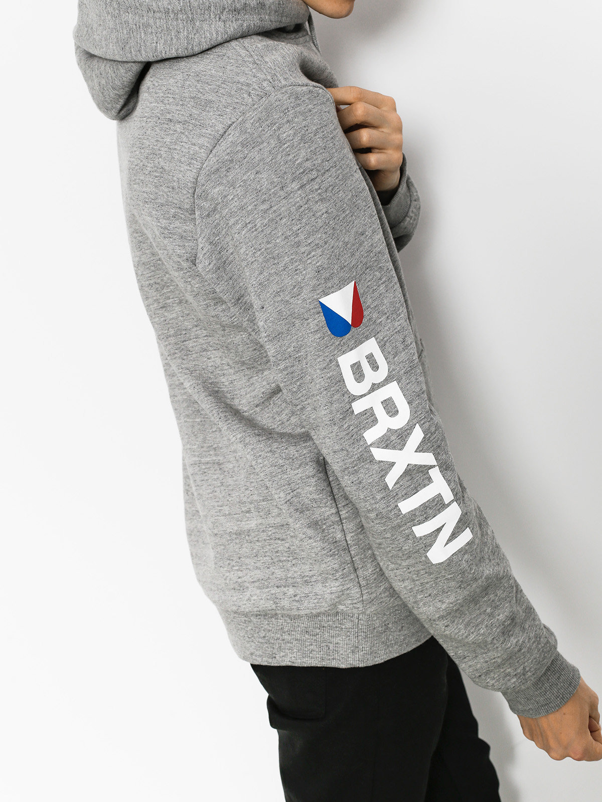 Bluza z kapturem Brixton Stowell Intl HD (heather grey)