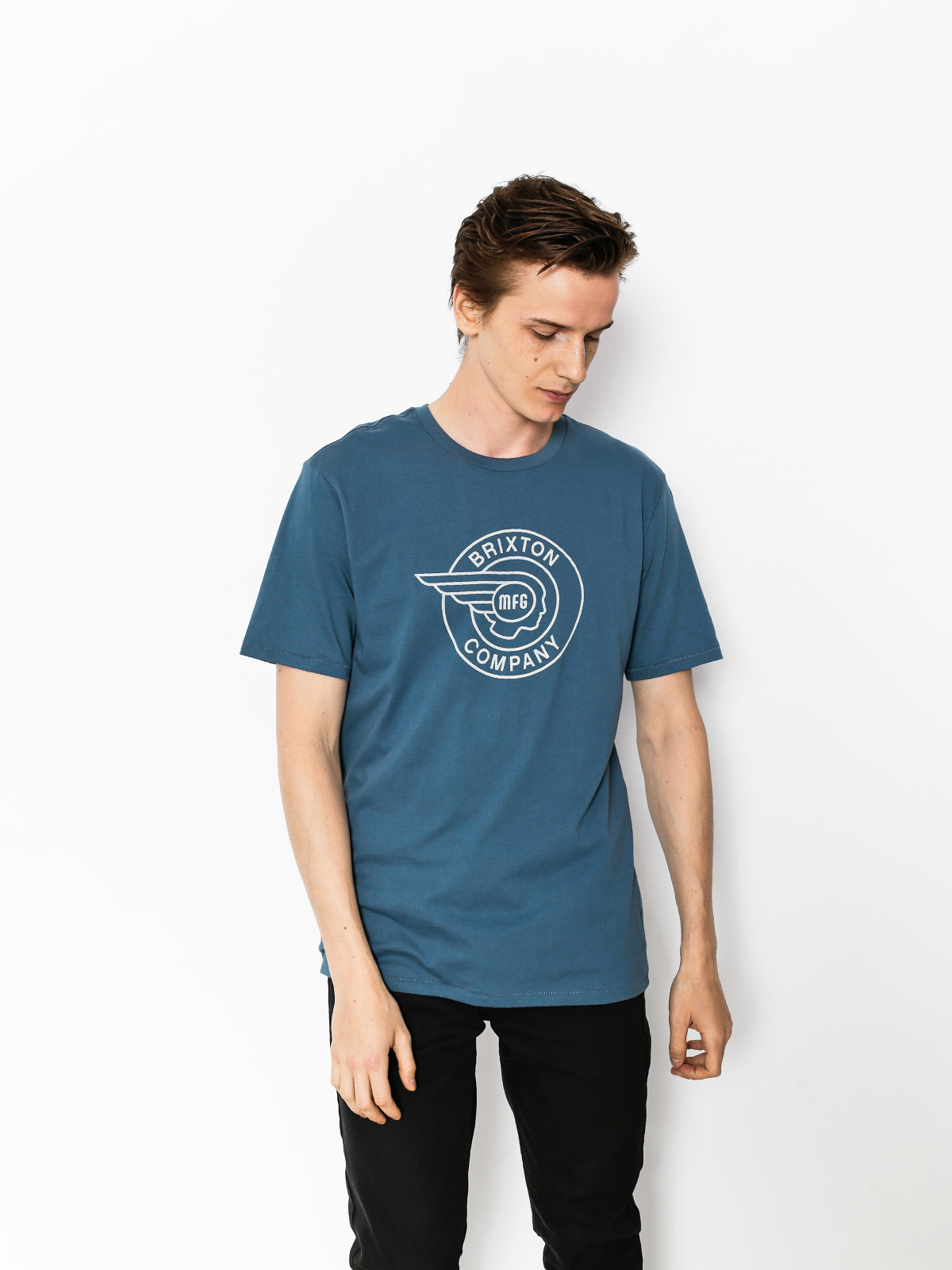 T-shirt Brixton Mercury Prt (dusty blue)