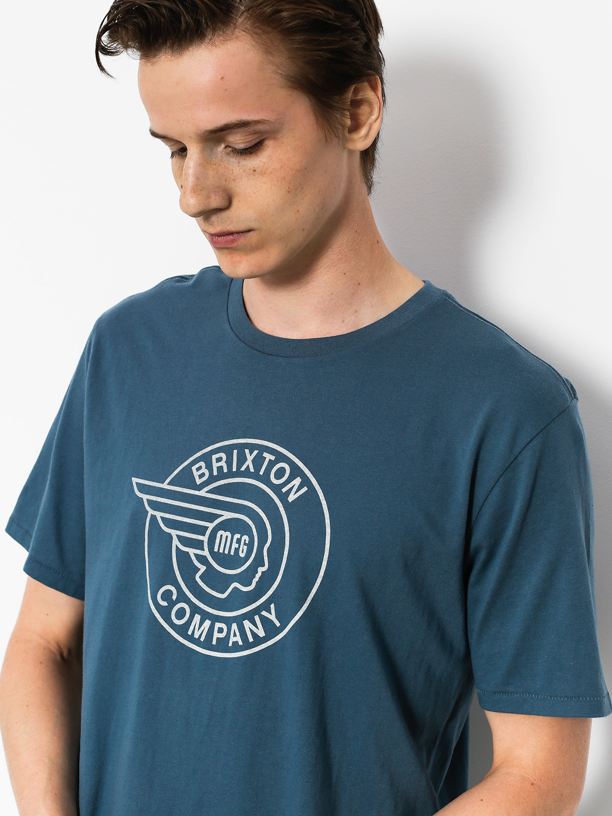 T-shirt Brixton Mercury Prt (dusty blue)