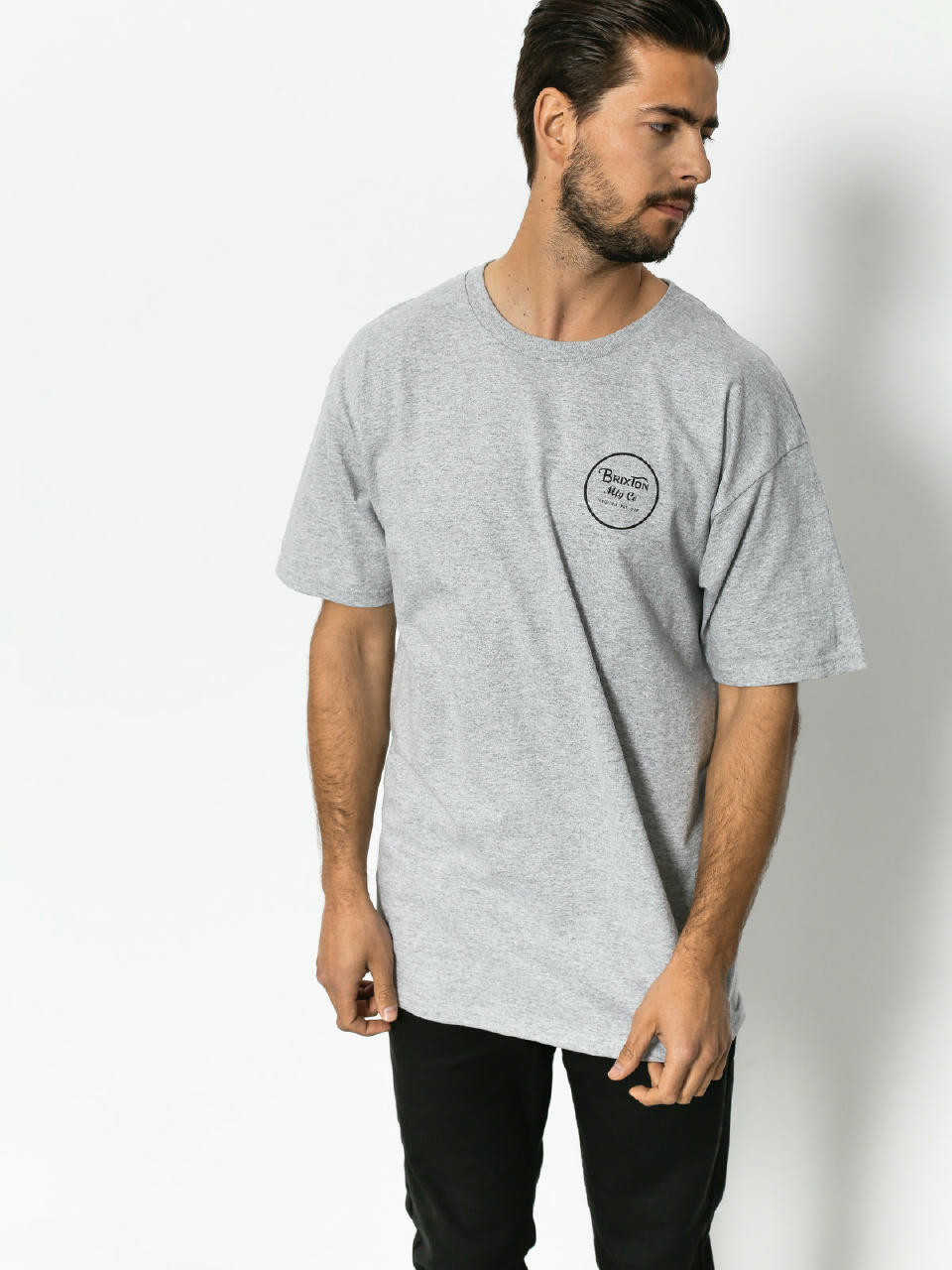 T-shirt Brixton Wheeler II Stnd (heather grey)