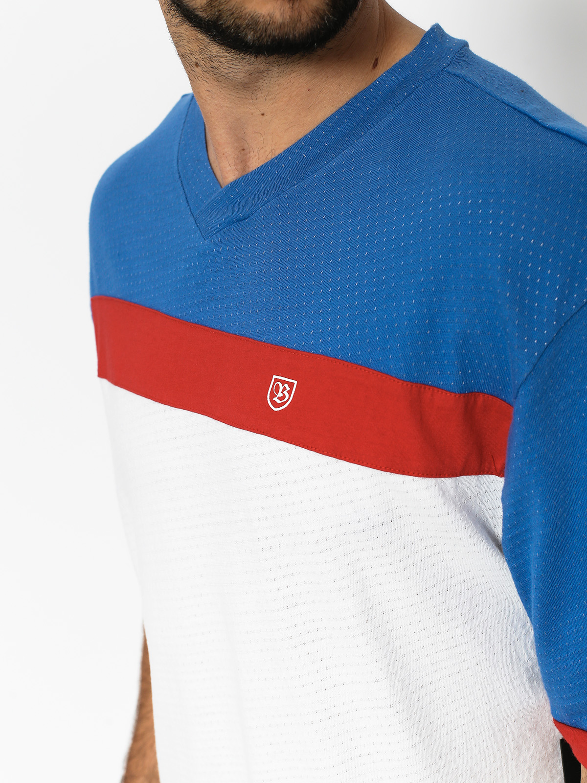 T-shirt Brixton Substance Knit (white/royal)