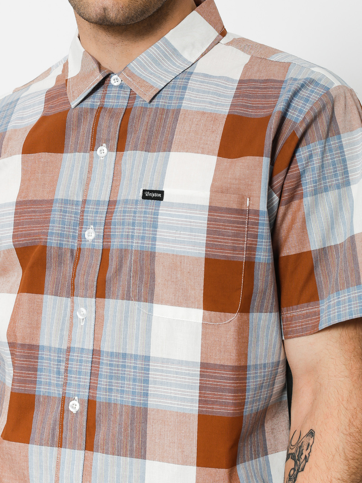 Koszula Brixton Charter Wvn (brown/cream)