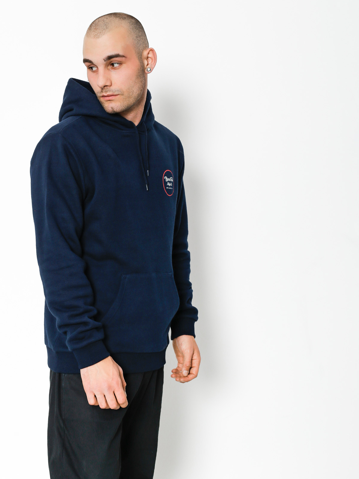 Bluza z kapturem Brixton Wheeler III Eu HD (navy/red)