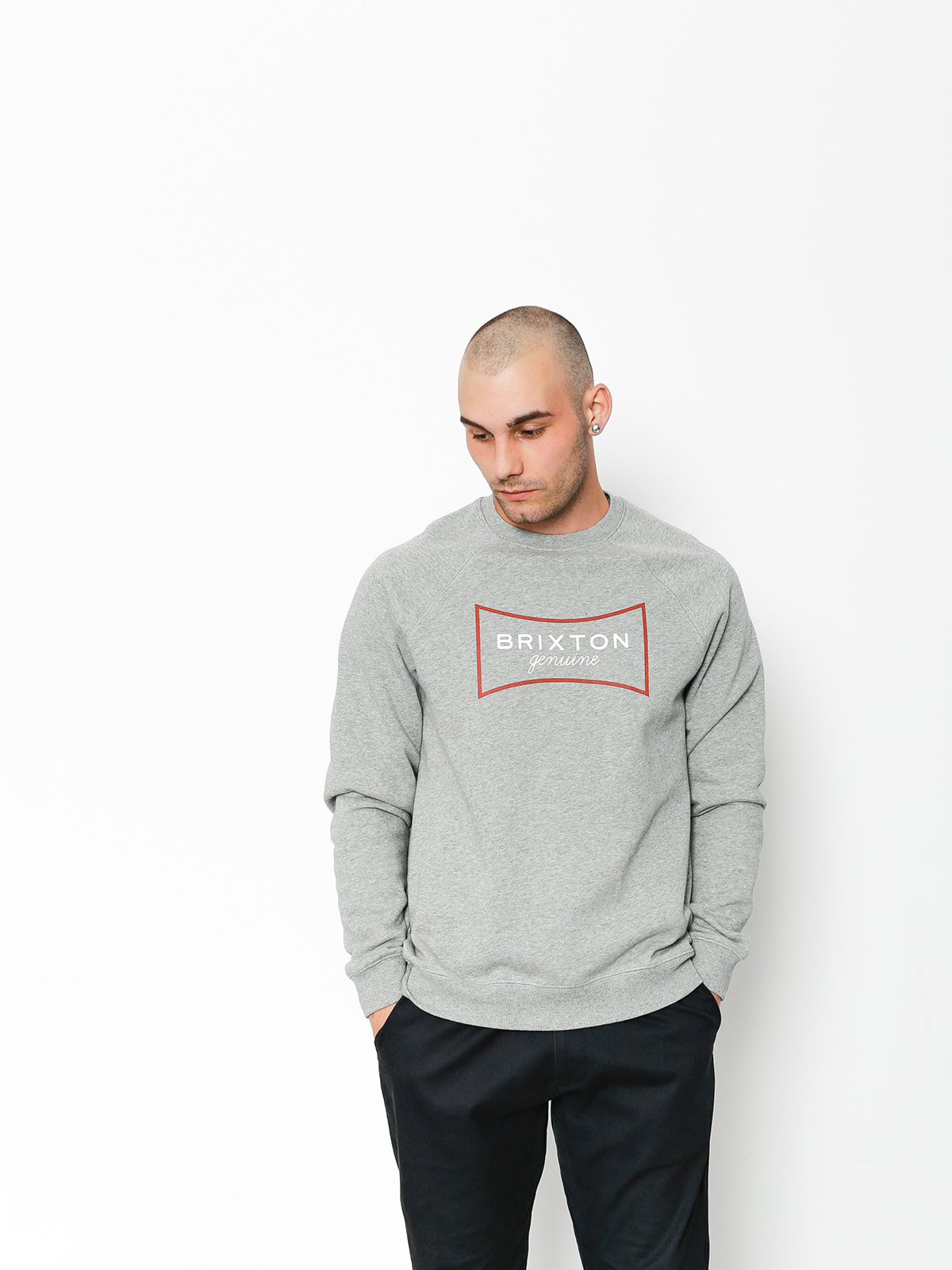 Bluza Brixton Ramsey III Intl Crew (heather grey)