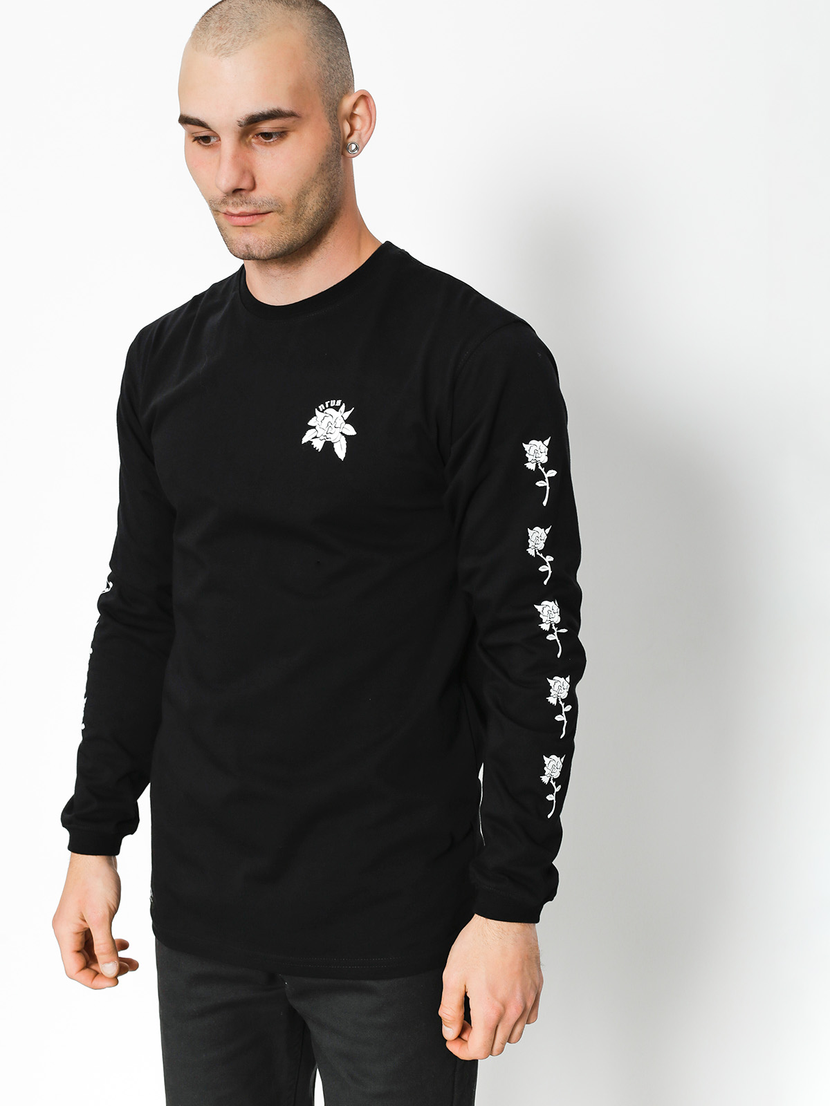 Longsleeve Nervous Rose (black)