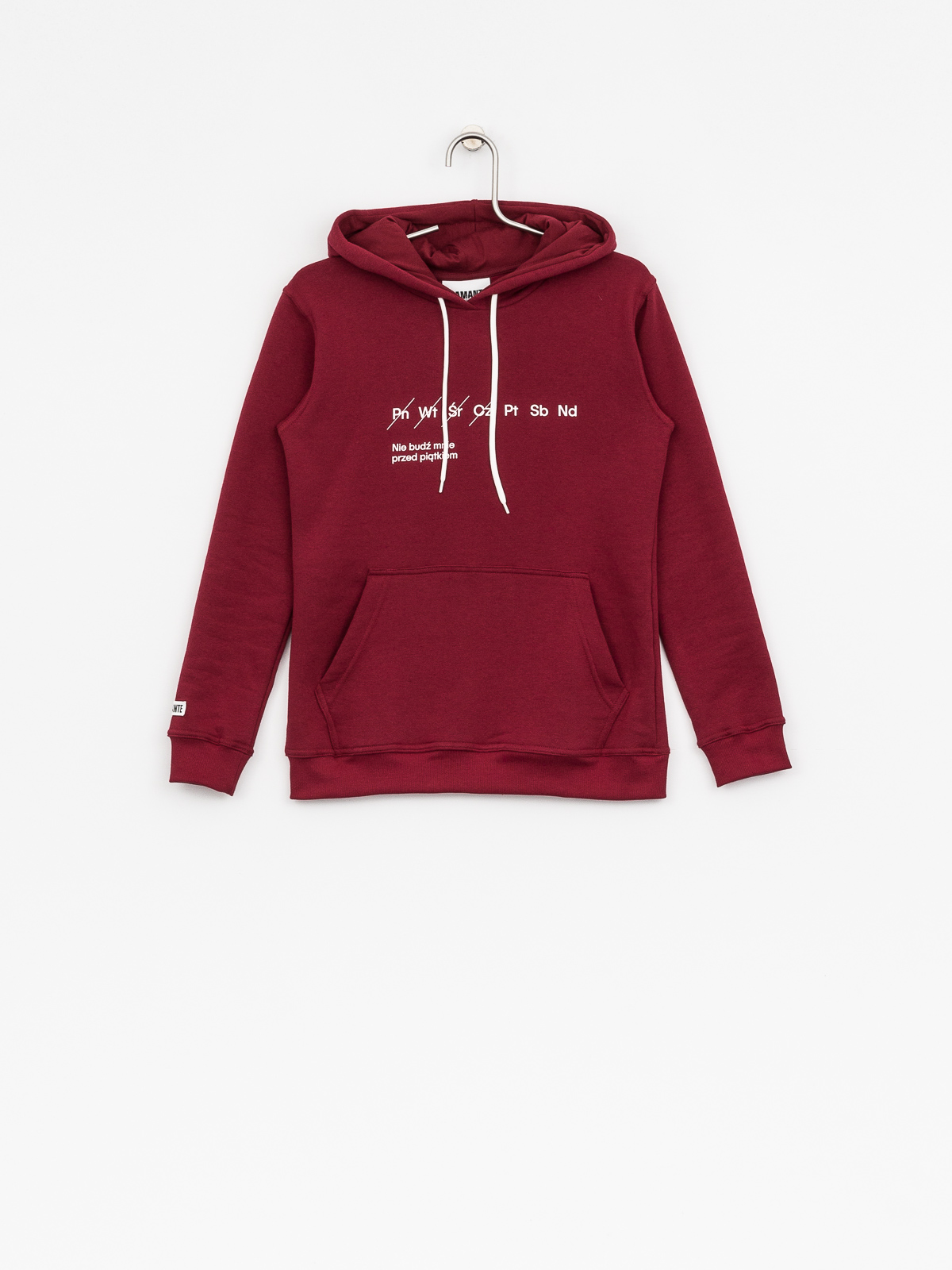 Bluza z kapturem Diamante Wear Nie Budź Mnie HD Wmn (burgundy)