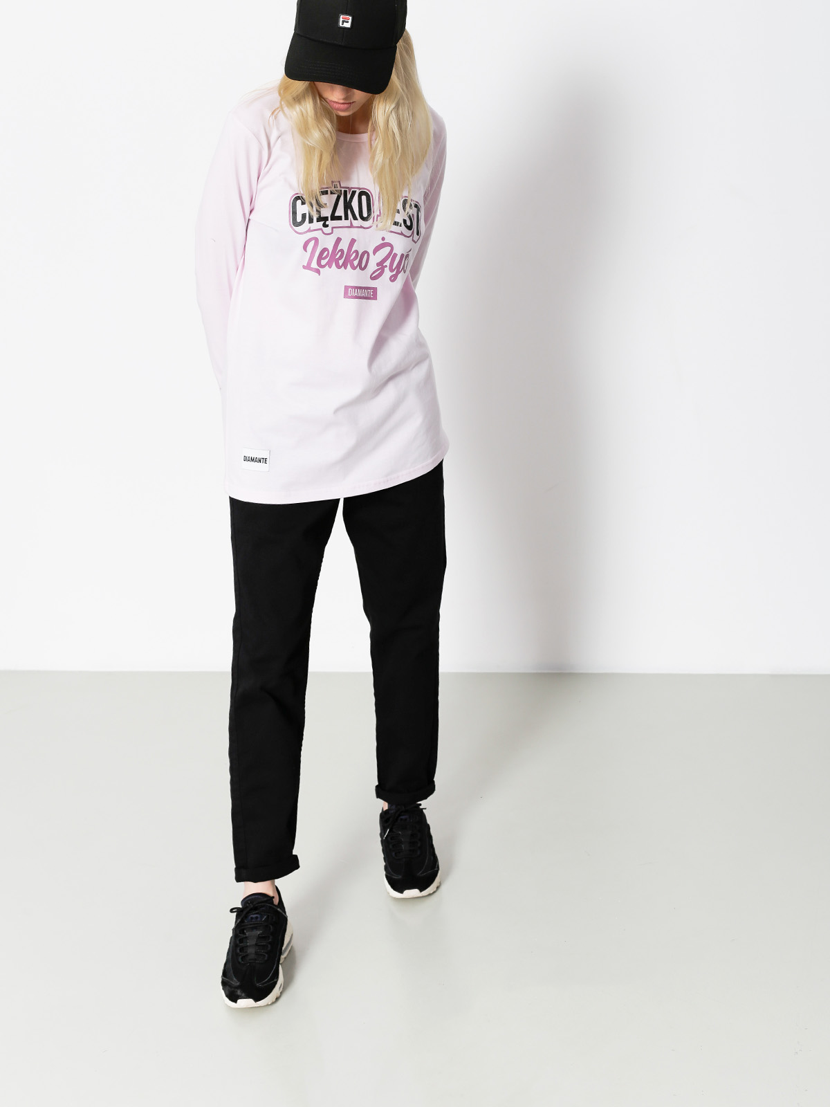 Longsleeve Diamante Wear Cieżko Jest Lekko Żyć Wmn (pink)