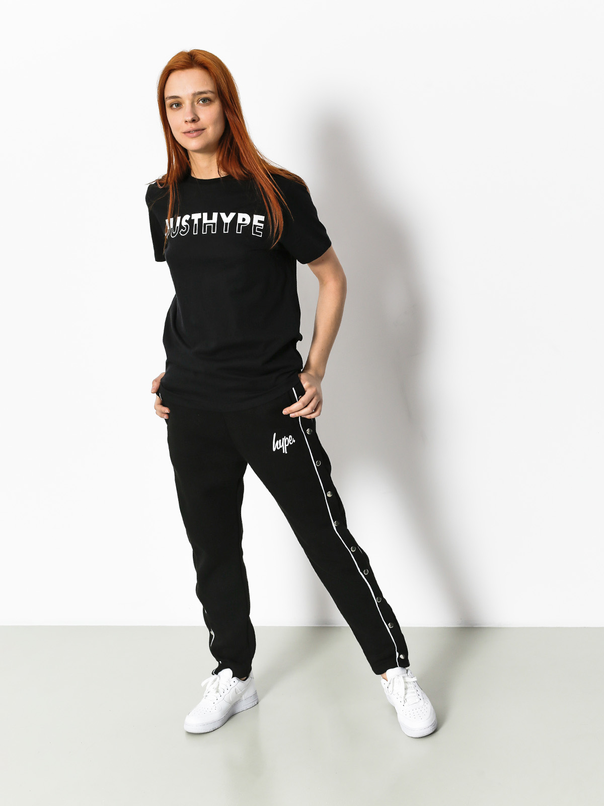T-shirt Hype Justhype Half Wmn (black/white)