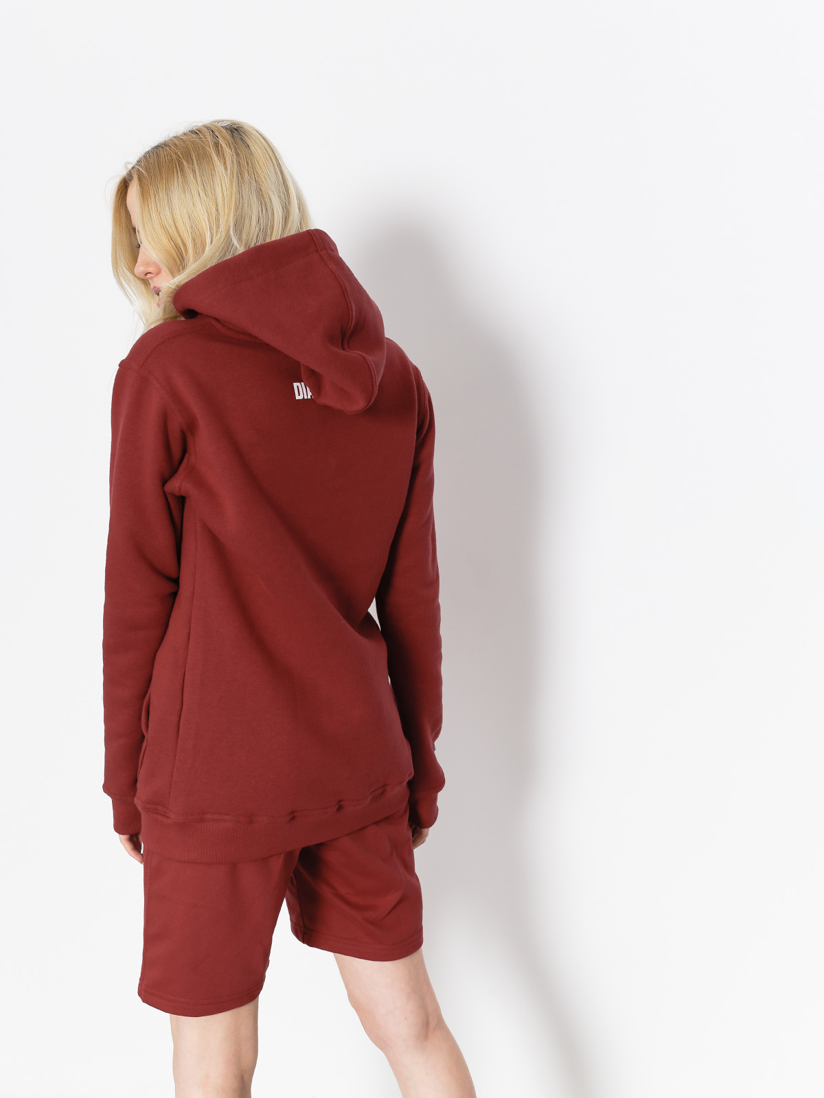 Bluza z kapturem Diamante Wear Nie Budź Mnie HD Wmn (burgundy)