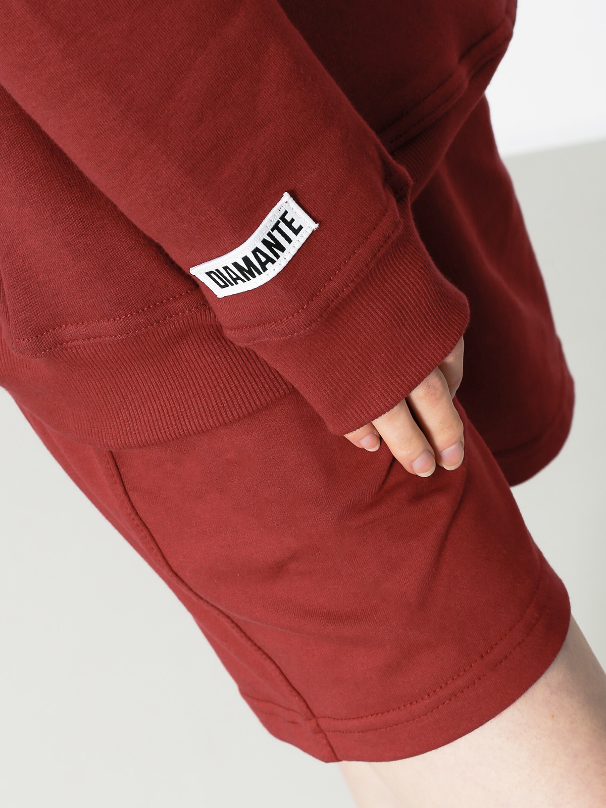 Bluza z kapturem Diamante Wear Nie Budź Mnie HD Wmn (burgundy)