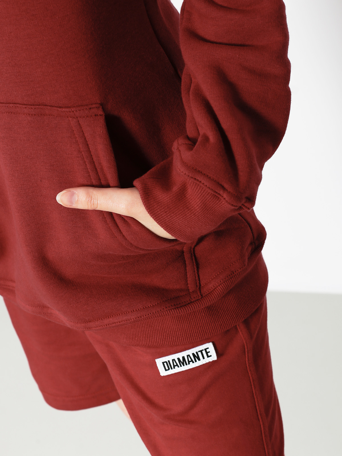 Bluza z kapturem Diamante Wear Nie Budź Mnie HD Wmn (burgundy)