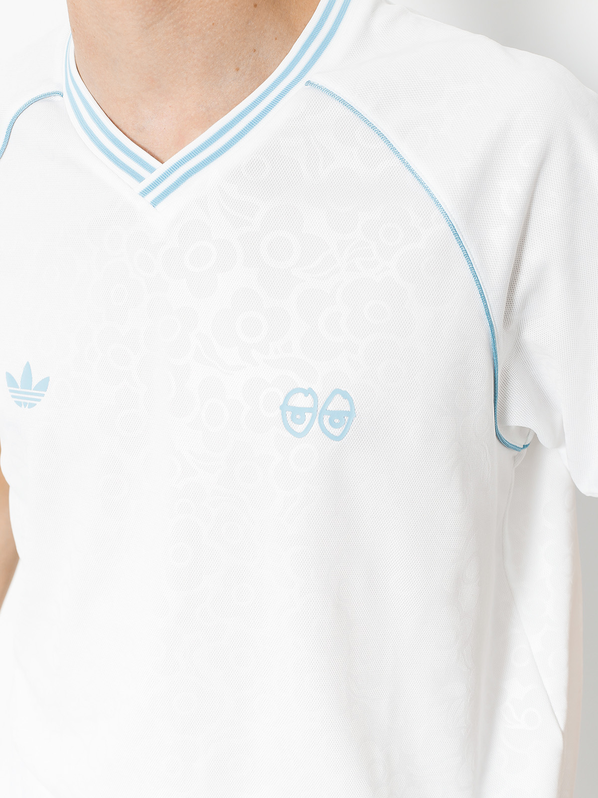 T-shirt adidas Krooked Jrsy (white/clear blue)