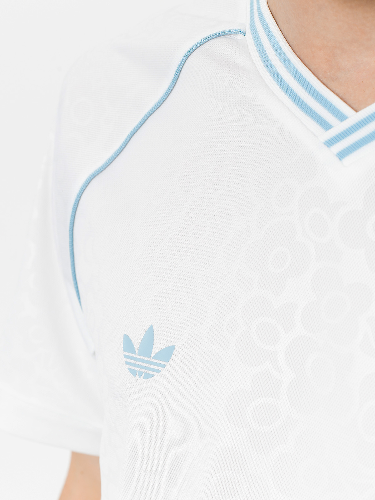 T-shirt adidas Krooked Jrsy (white/clear blue)