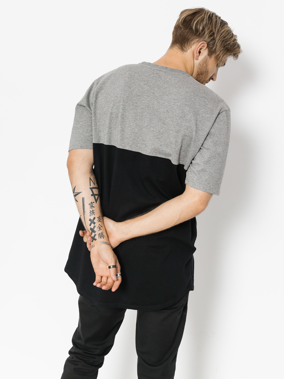 T-shirt Supra Block Crew (heather grey/black)