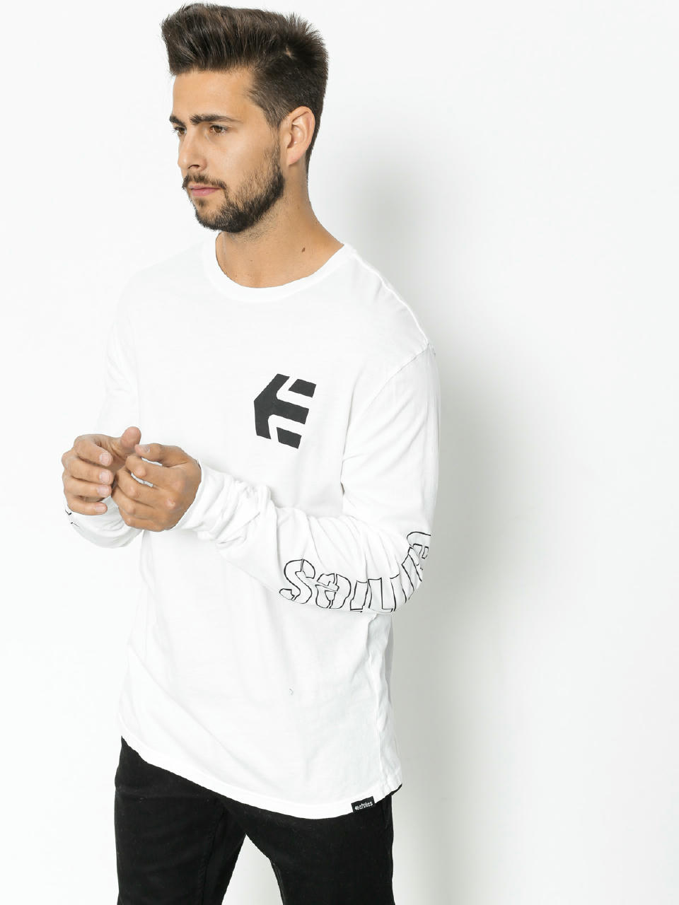 Longsleeve Etnies Stencil (white)