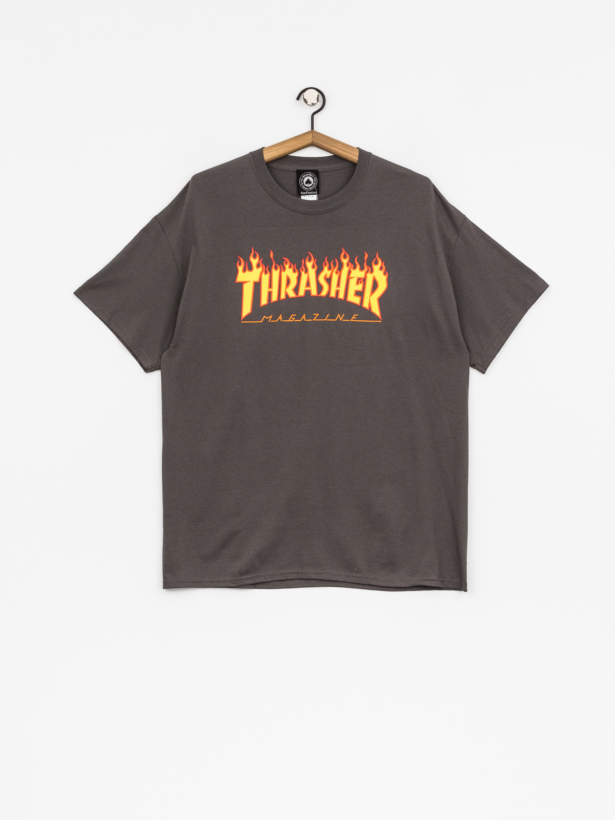 T-shirt Thrasher Flame Logo (charcoal grey)