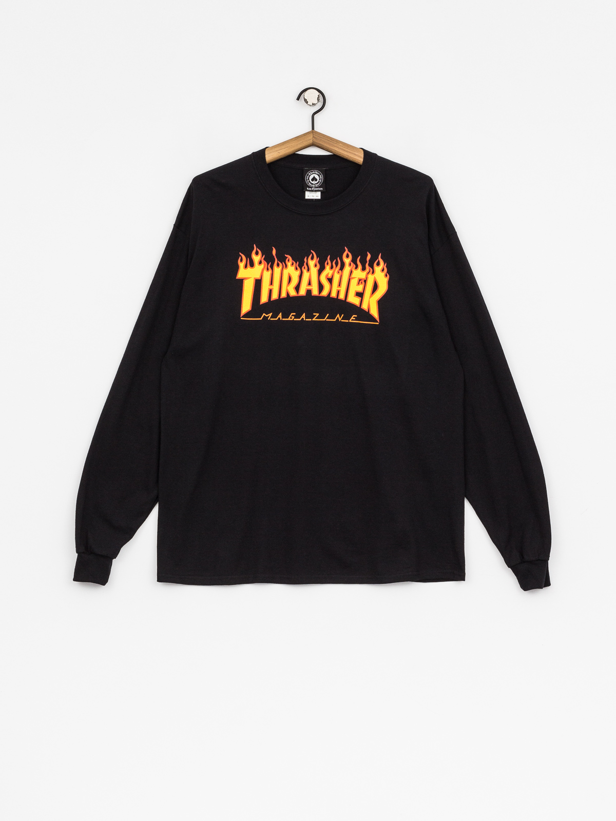 Longsleeve Thrasher Flame Logo (black)
