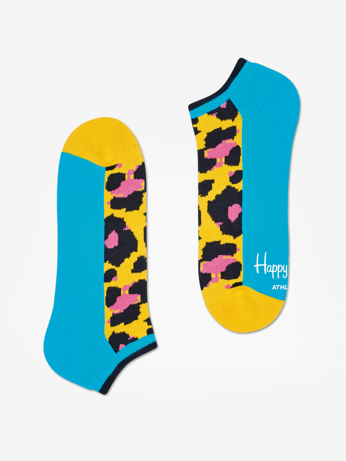 Skarpetki Happy Socks Athletic Leopard Low (yellow/blue)