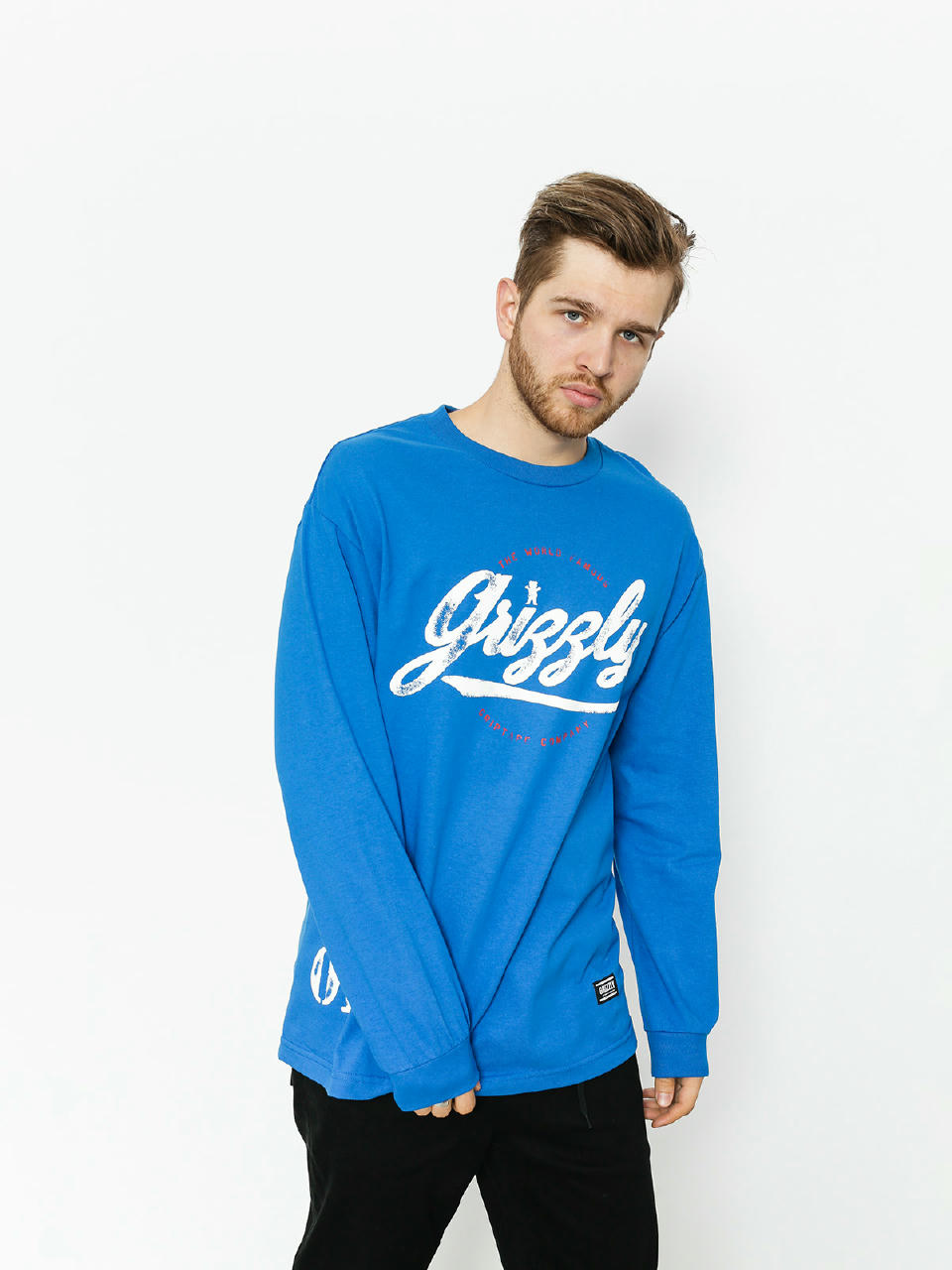 Longsleeve Grizzly Griptape Western Division (royal blue)