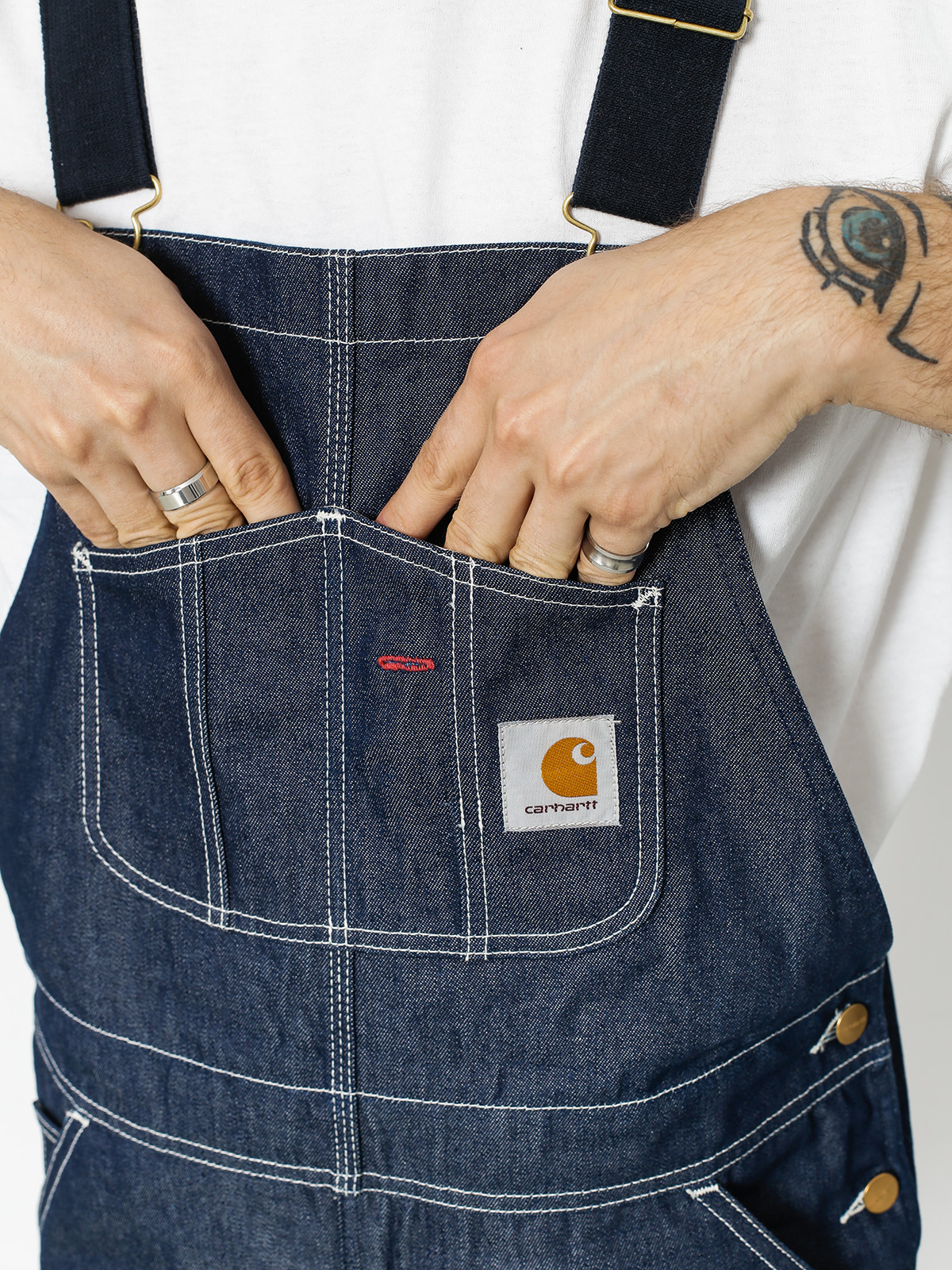 Ogrodniczki Carhartt WIP Bib Overall (blue rigid)
