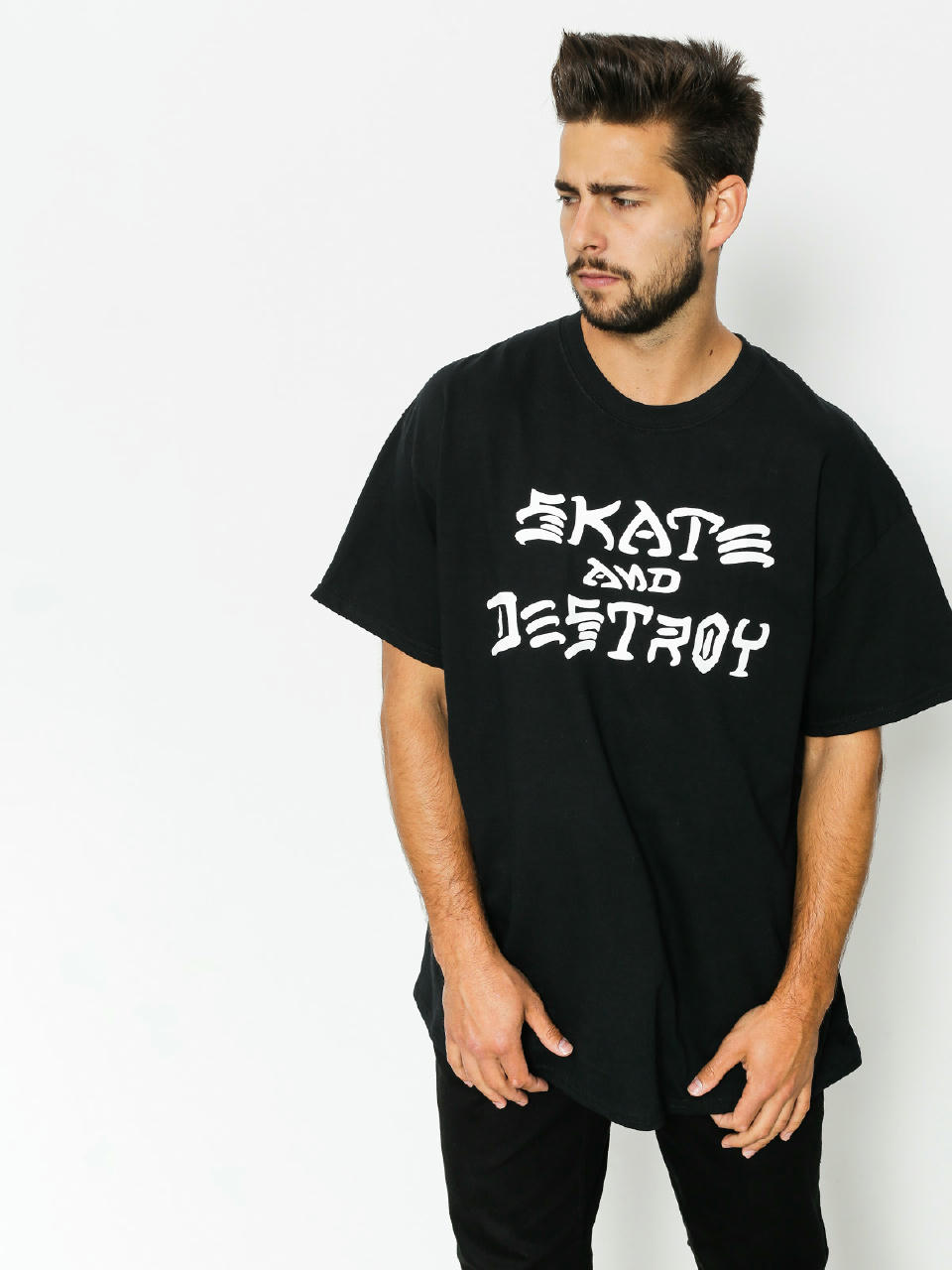 T-shirt Thrasher Skate And Destroy (black)