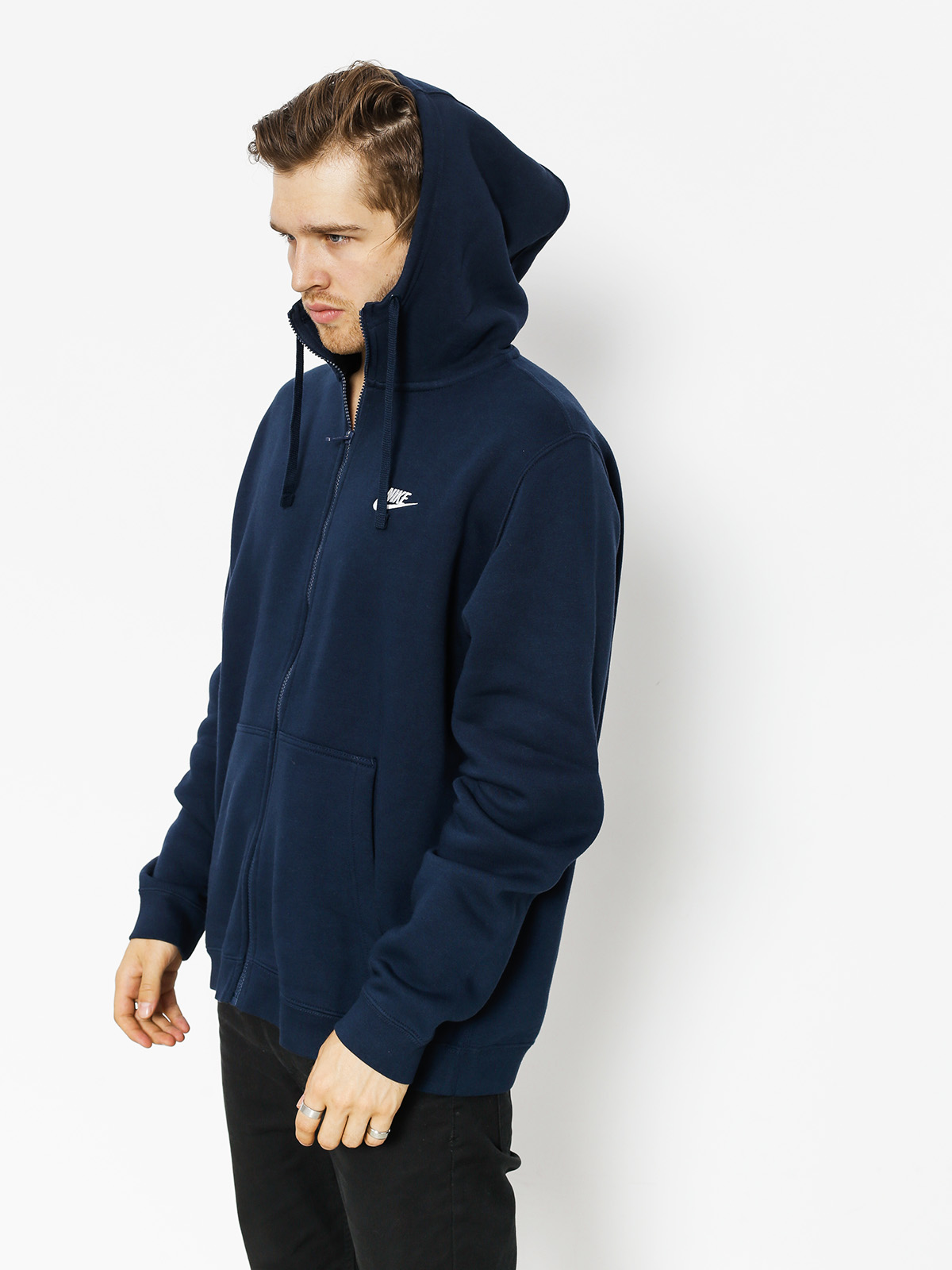 Bluza z kapturem Nike Sportswear HD (obsidian/obsidian/white)