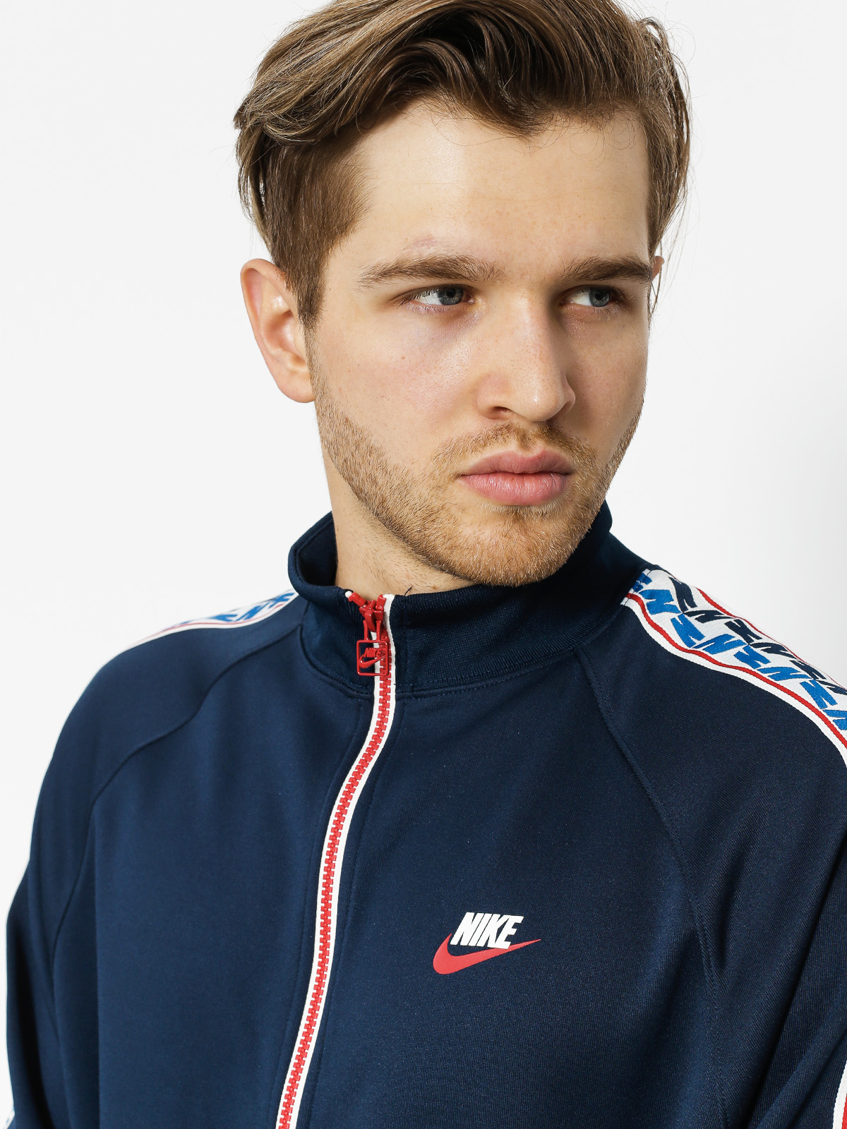 Kurtka Nike Taped Track Jkt Poly (obsidian/gym red/sail)