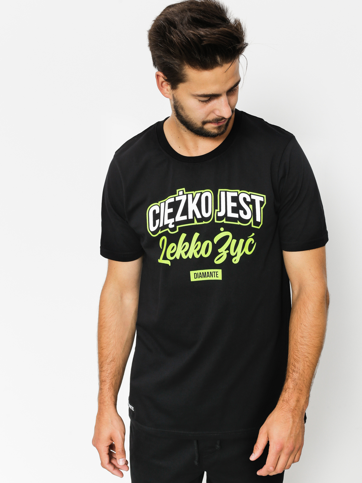 T-shirt Diamante Wear Cieżko Jest Lekko Żyć (black)