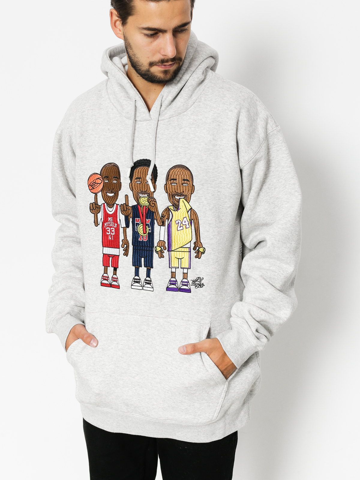 Bluza z kapturem K1x Lt Me Myself & I HD (light grey heather)