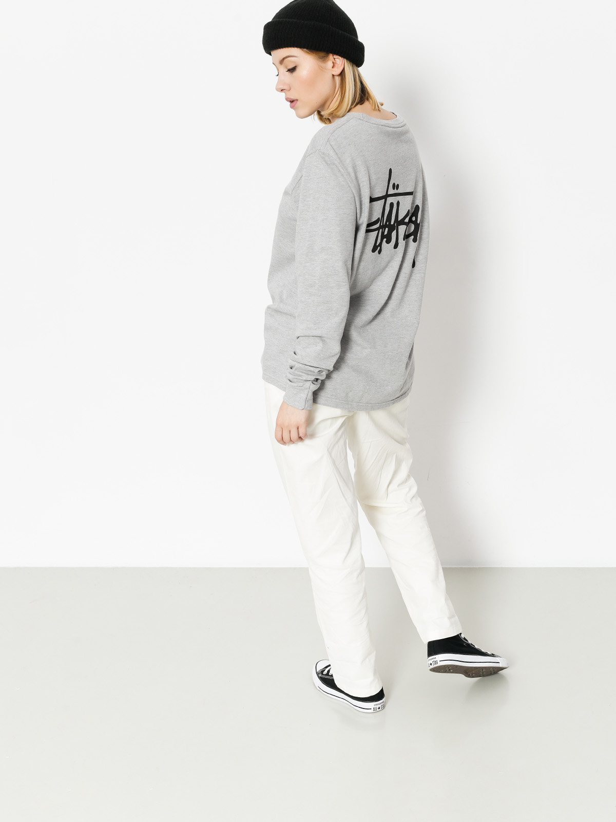 Longsleeve Stussy Basic Stussy Wmn (grey heather)
