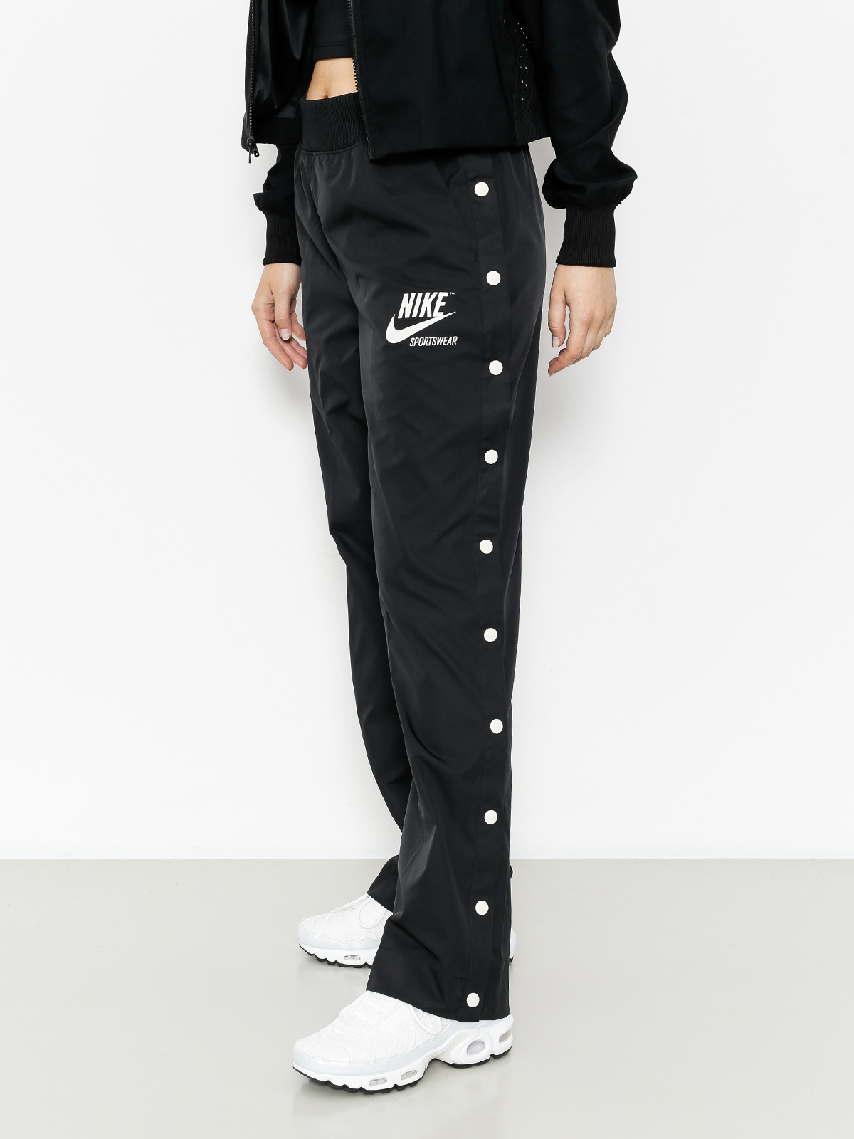 Spodnie Nike Pant Snap Archive Wmn black sail sail