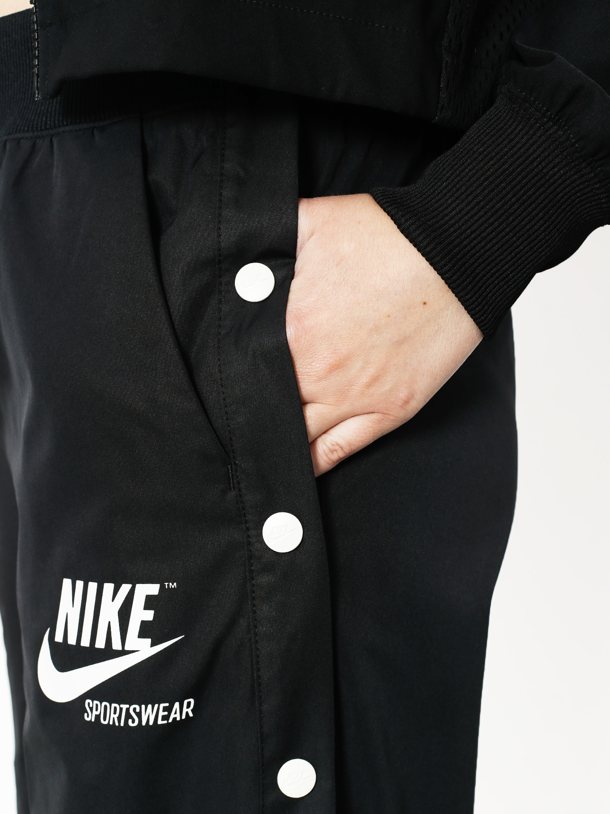 Spodnie Nike Pant Snap Archive Wmn (black/sail/sail)