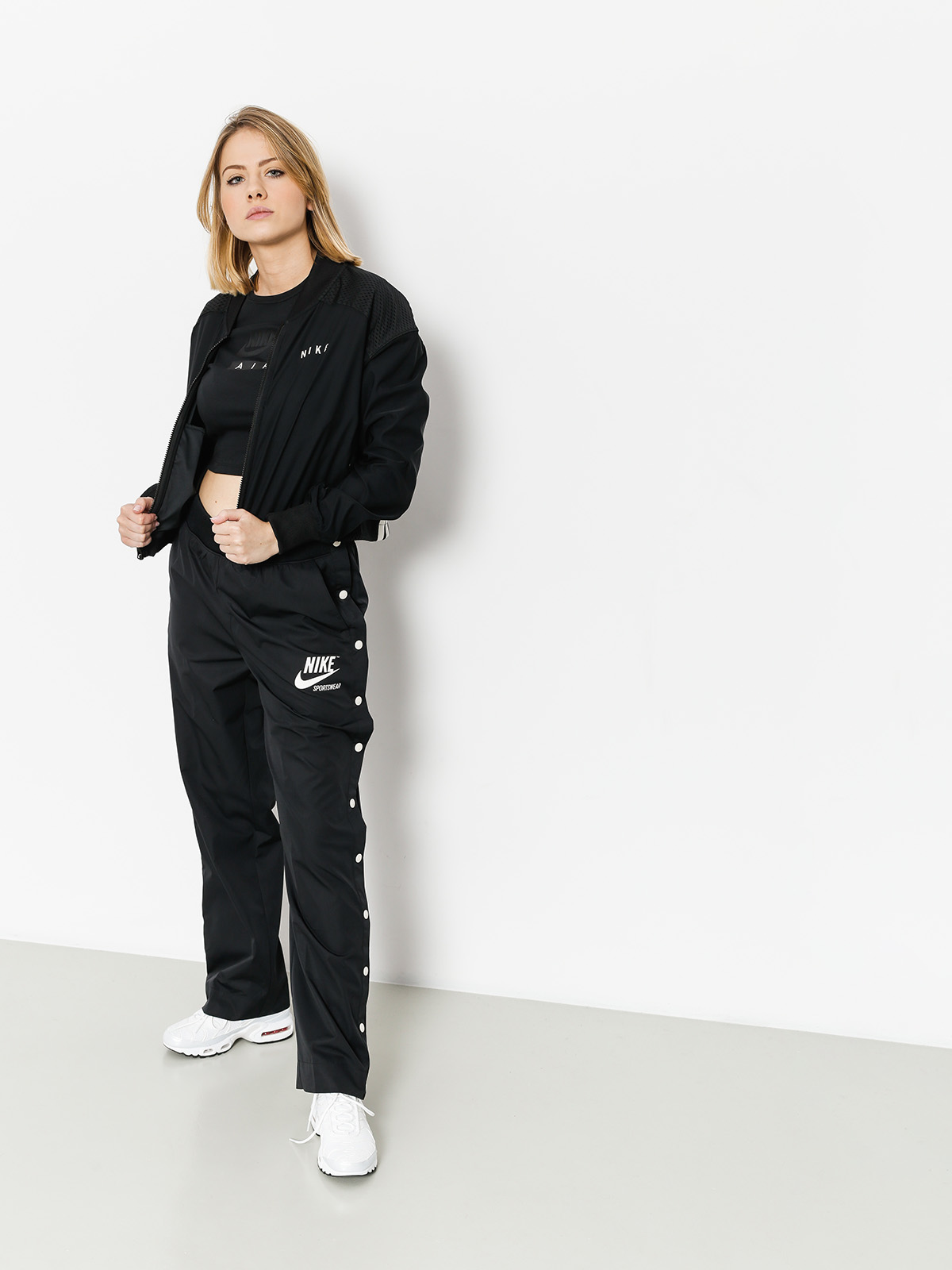 Spodnie Nike Pant Snap Archive Wmn (black/sail/sail)
