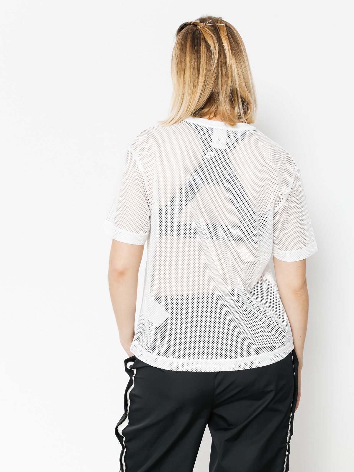 T-shirt Nike Top Swsh Mesh Wmn (white/black)