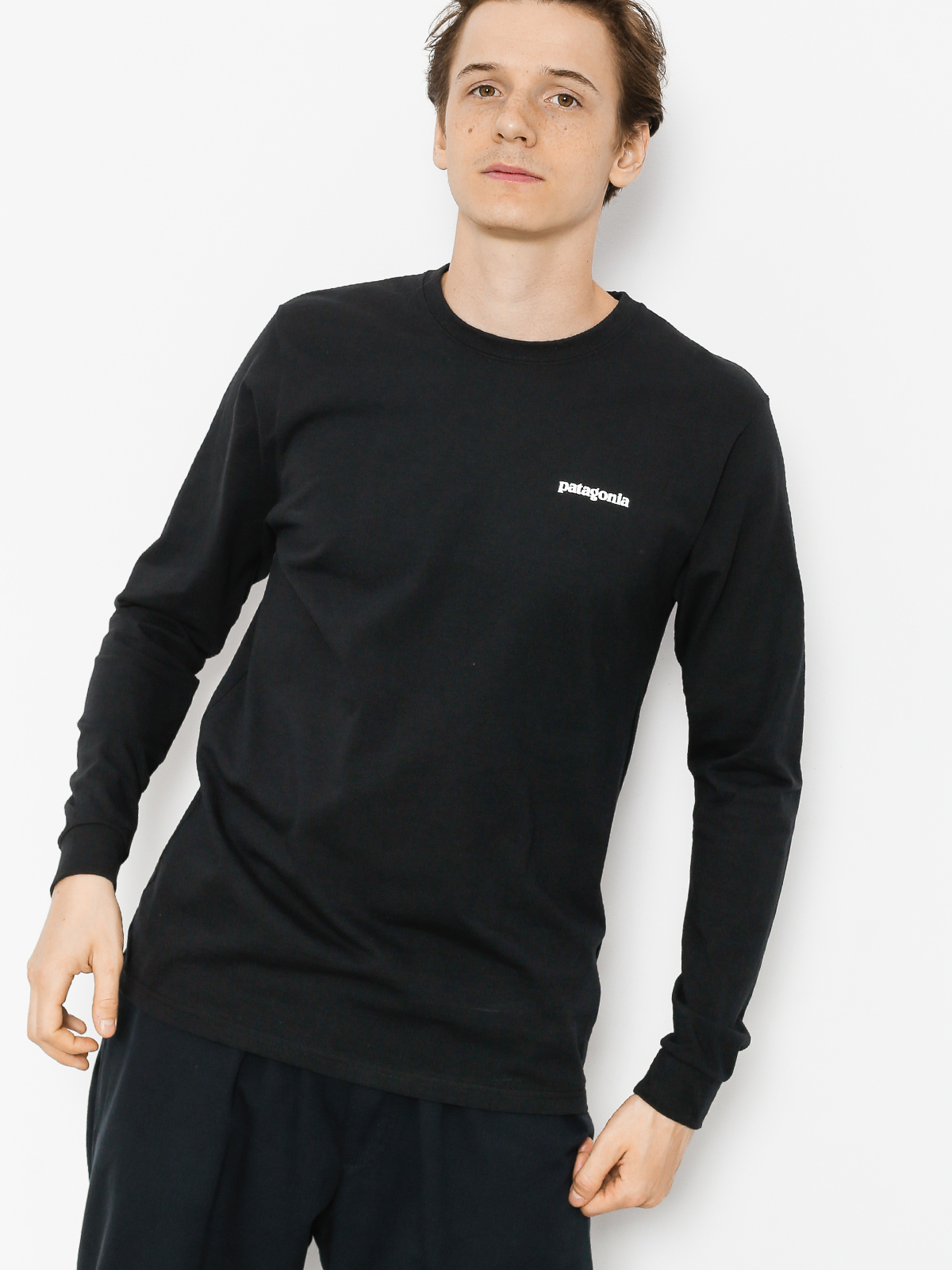 Longsleeve Patagonia P6 Logo Responsibili (black)
