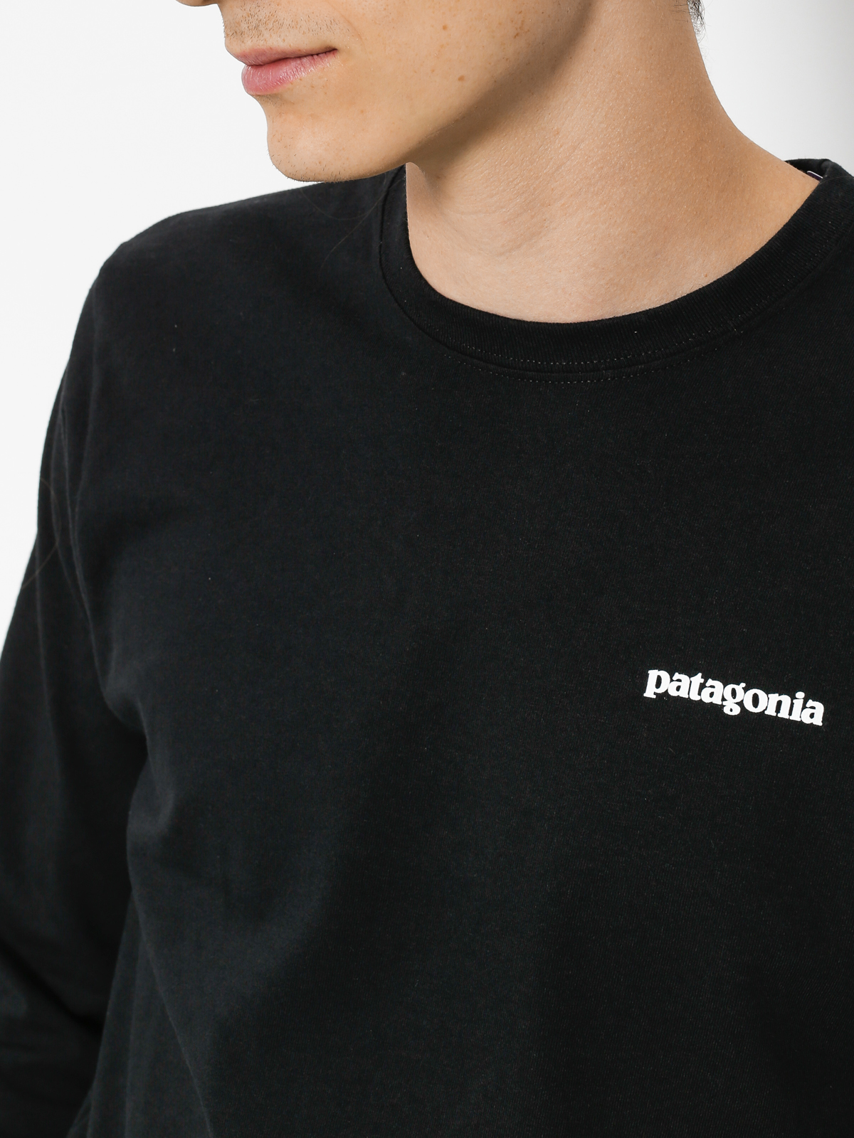 Longsleeve Patagonia P6 Logo Responsibili (black)
