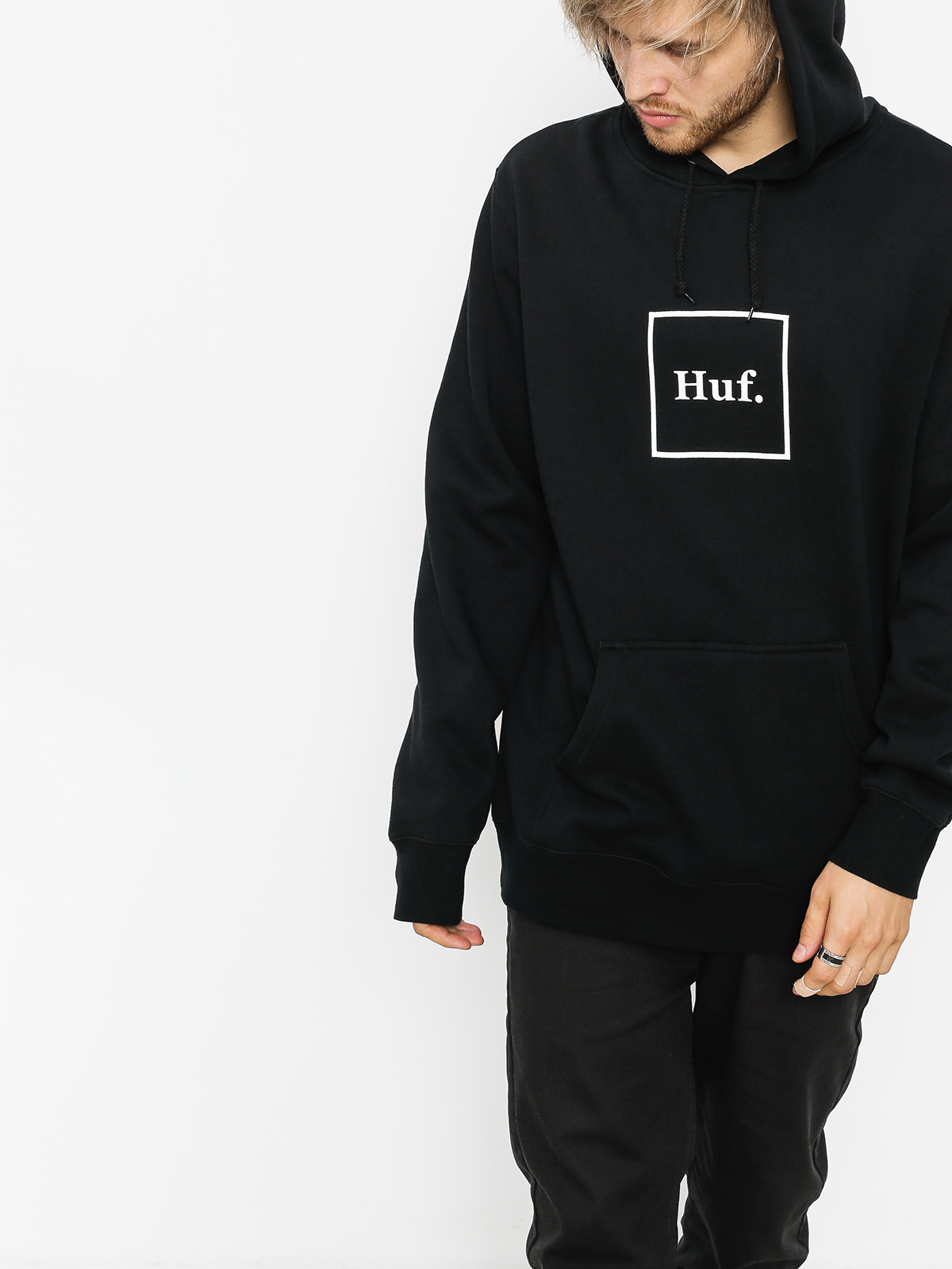 Bluza z kapturem HUF Box Logo HD (black)
