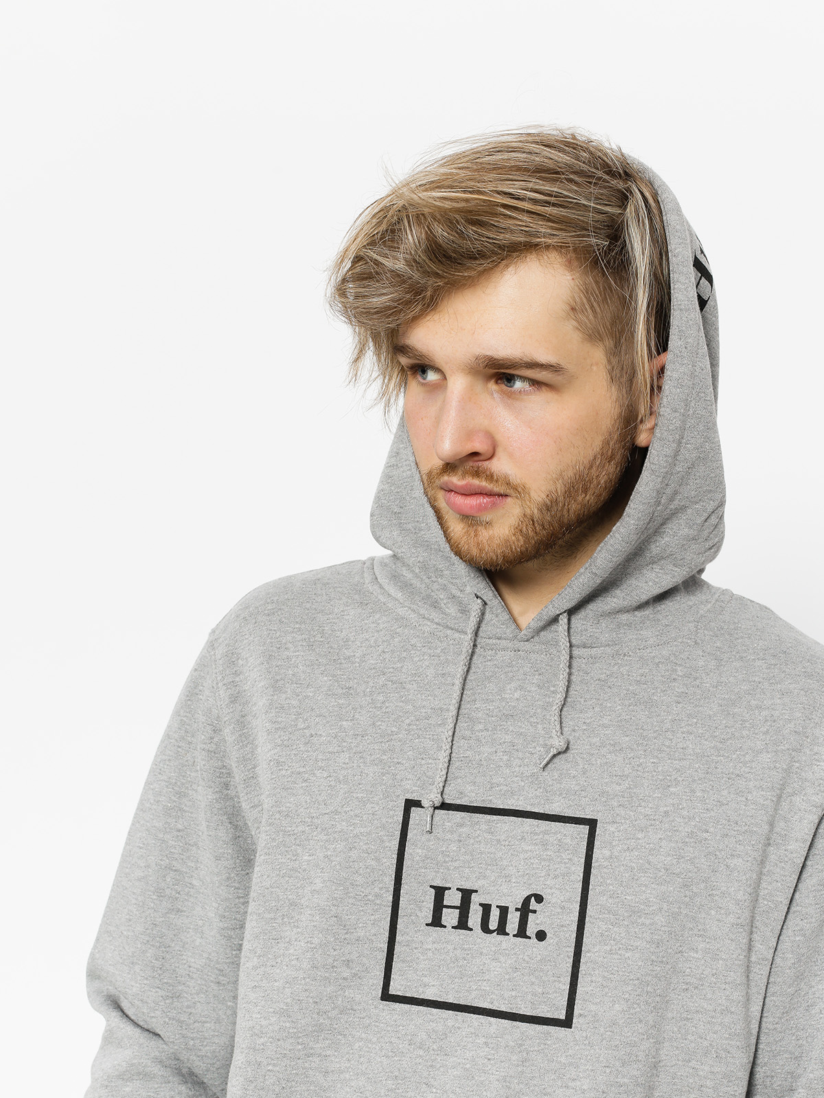Bluza z kapturem HUF Box Logo HD (grey heather)