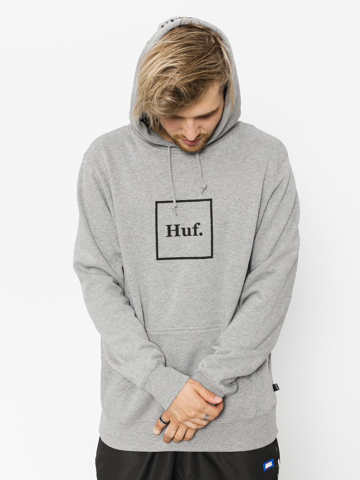 Bluza z kapturem HUF Box Logo HD (grey heather)