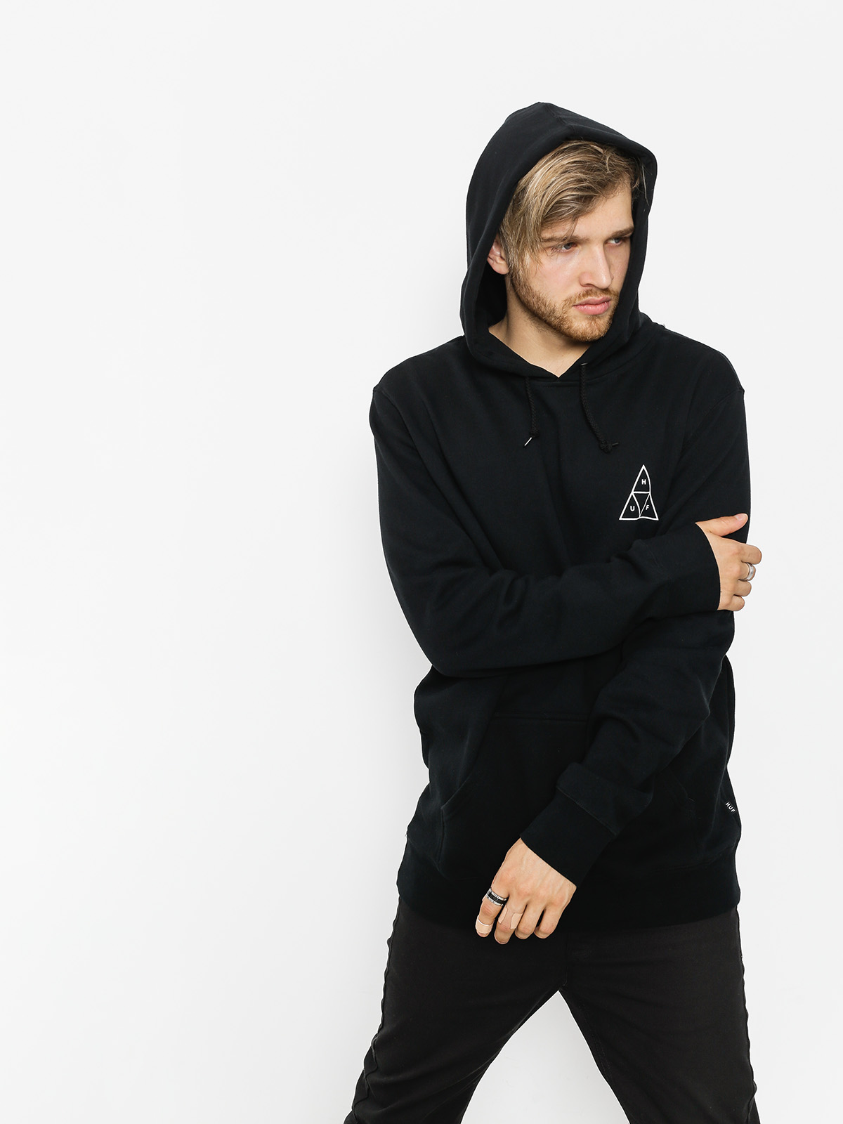 Bluza z kapturem HUF Essentials TT HD (black)