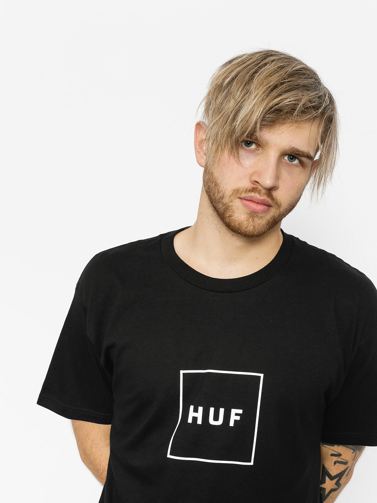 T-shirt HUF Essentials Box Logo (black)
