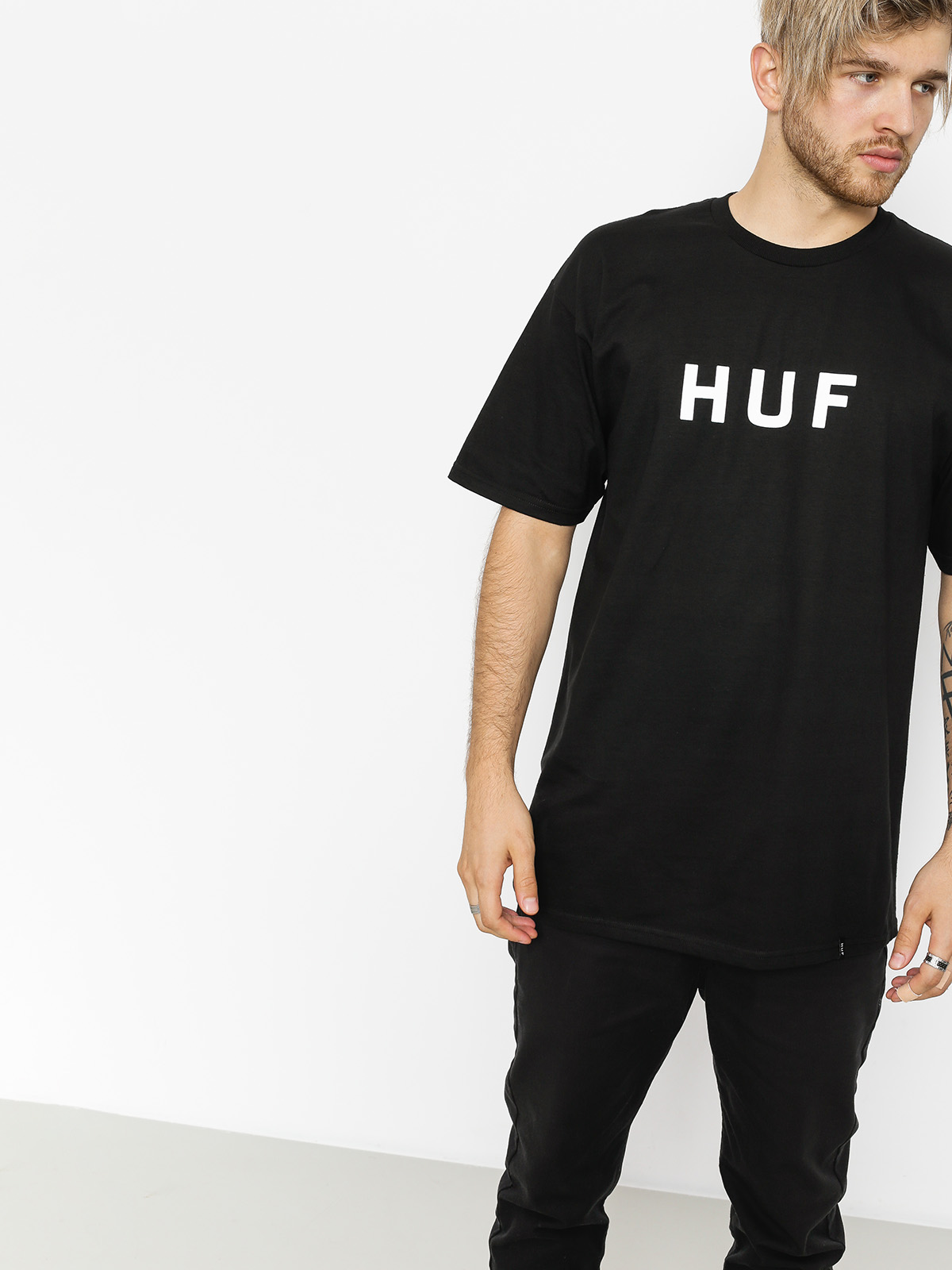 T-shirt HUF Essentials Og Logo (black)