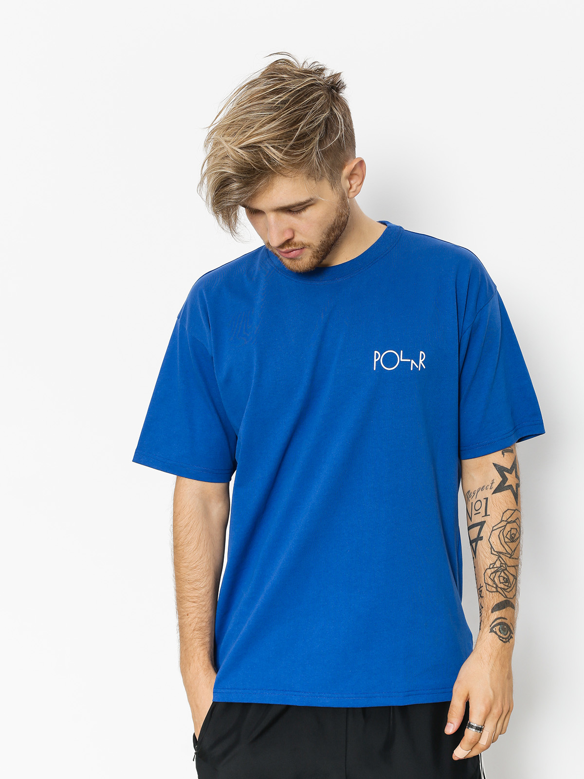 T-shirt Polar Skate Script Logo (80s blue)