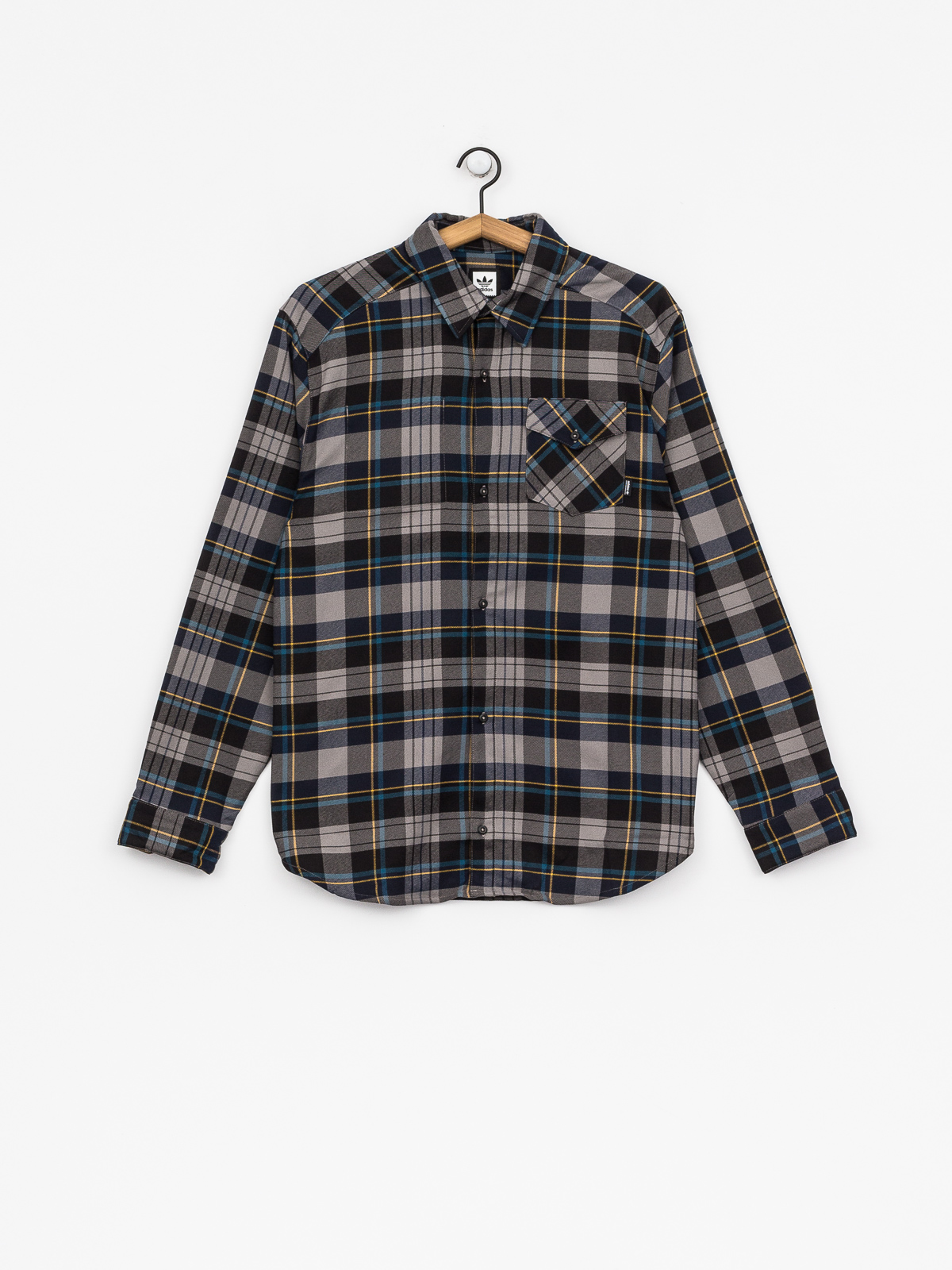 Koszula adidas Flex Flannel (core heather/collegiate navy/tactile yellow f17)