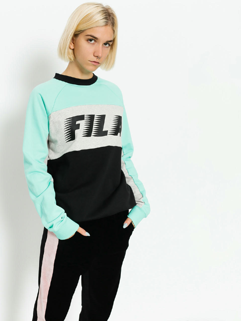 Bluza Fila Layton Colour Block Wmn (black/cockatoo)