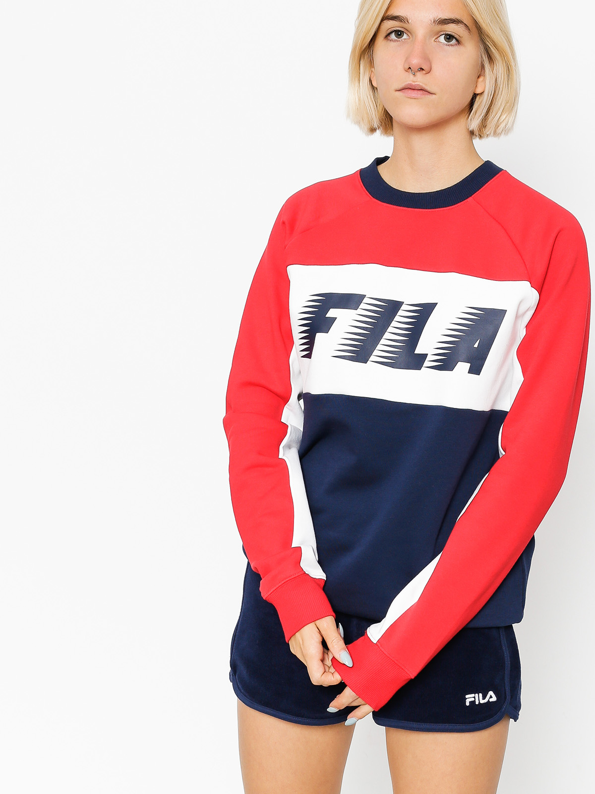 Bluza Fila Layton Colour Block Wmn (peacoat/red/white)