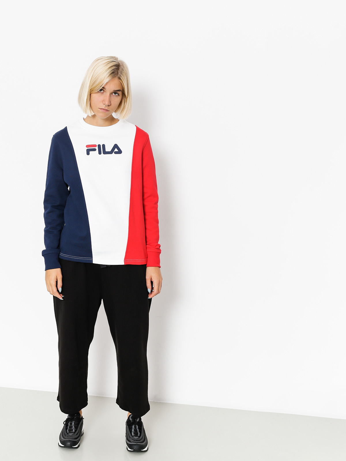 Bluza Fila Sidra Panel Wmn (peacoat/red/white)
