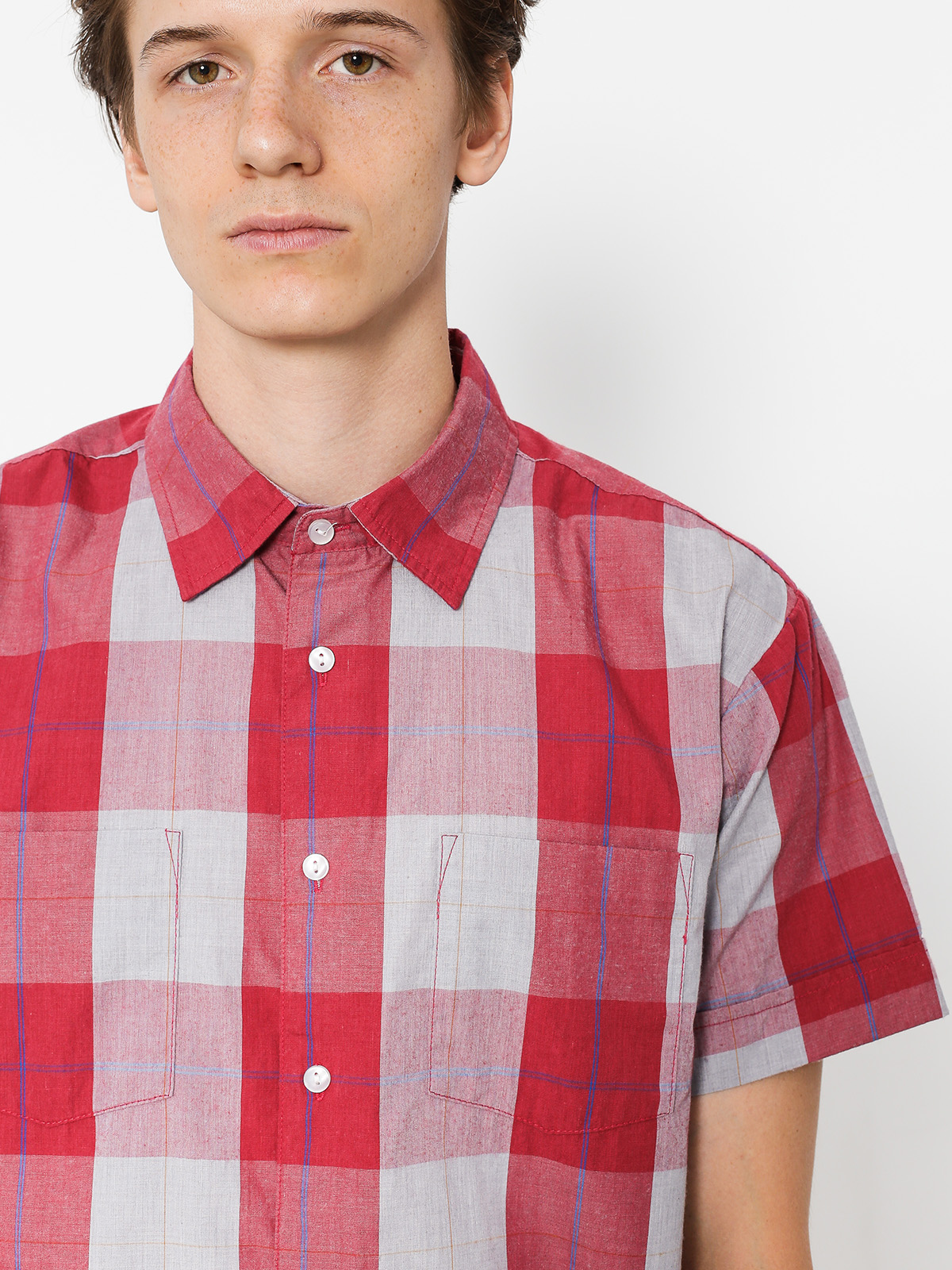 T-shirt Brixton Branson Wvn (red/grey)